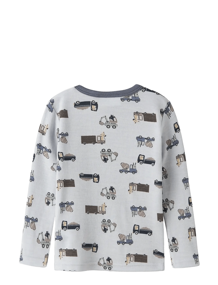 name it - NMMWILLIT WOOL LS TOP - arctic ice - 2