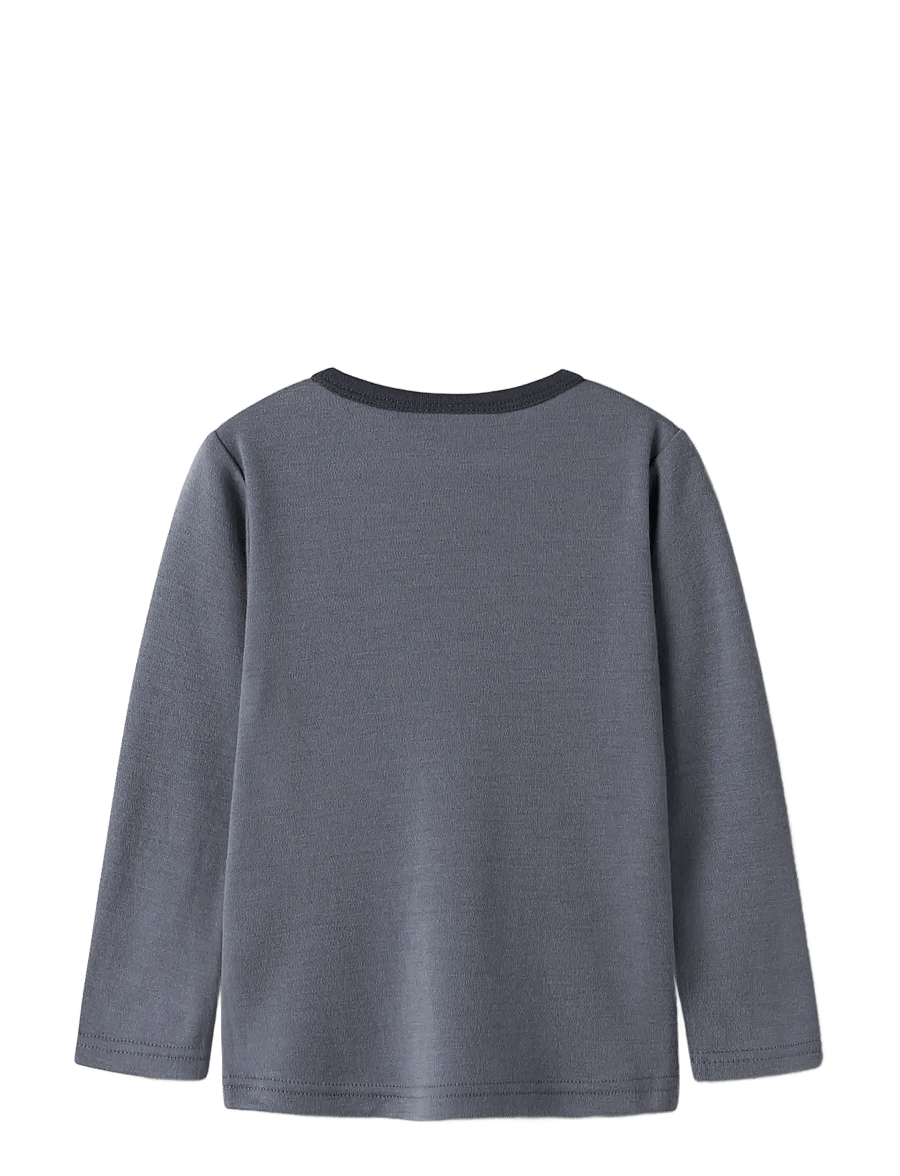 name it - NMMWILLIT WOOL LS TOP - folkstone gray - 1