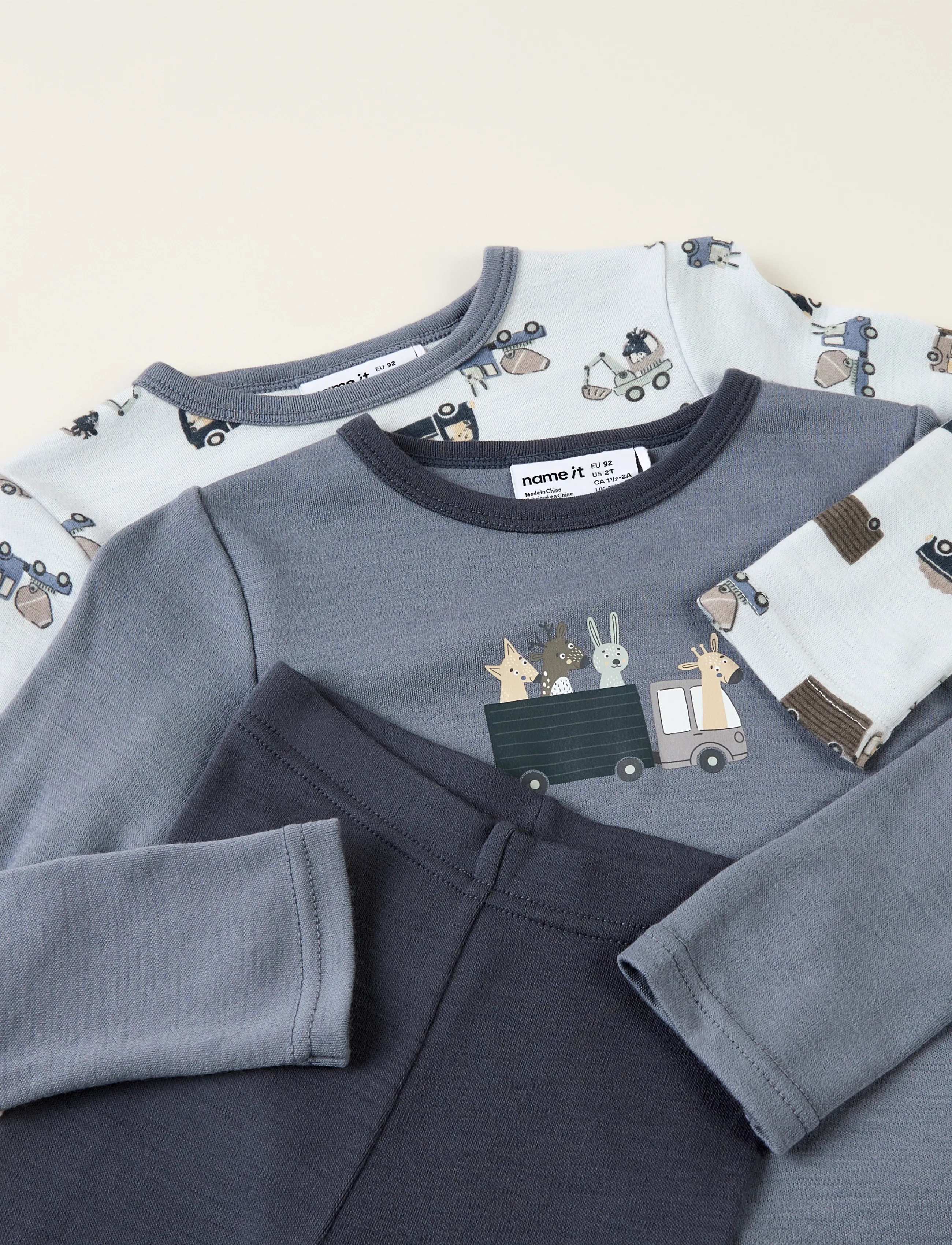 name it - NMMWILLIT WOOL LS TOP - folkstone gray - 2