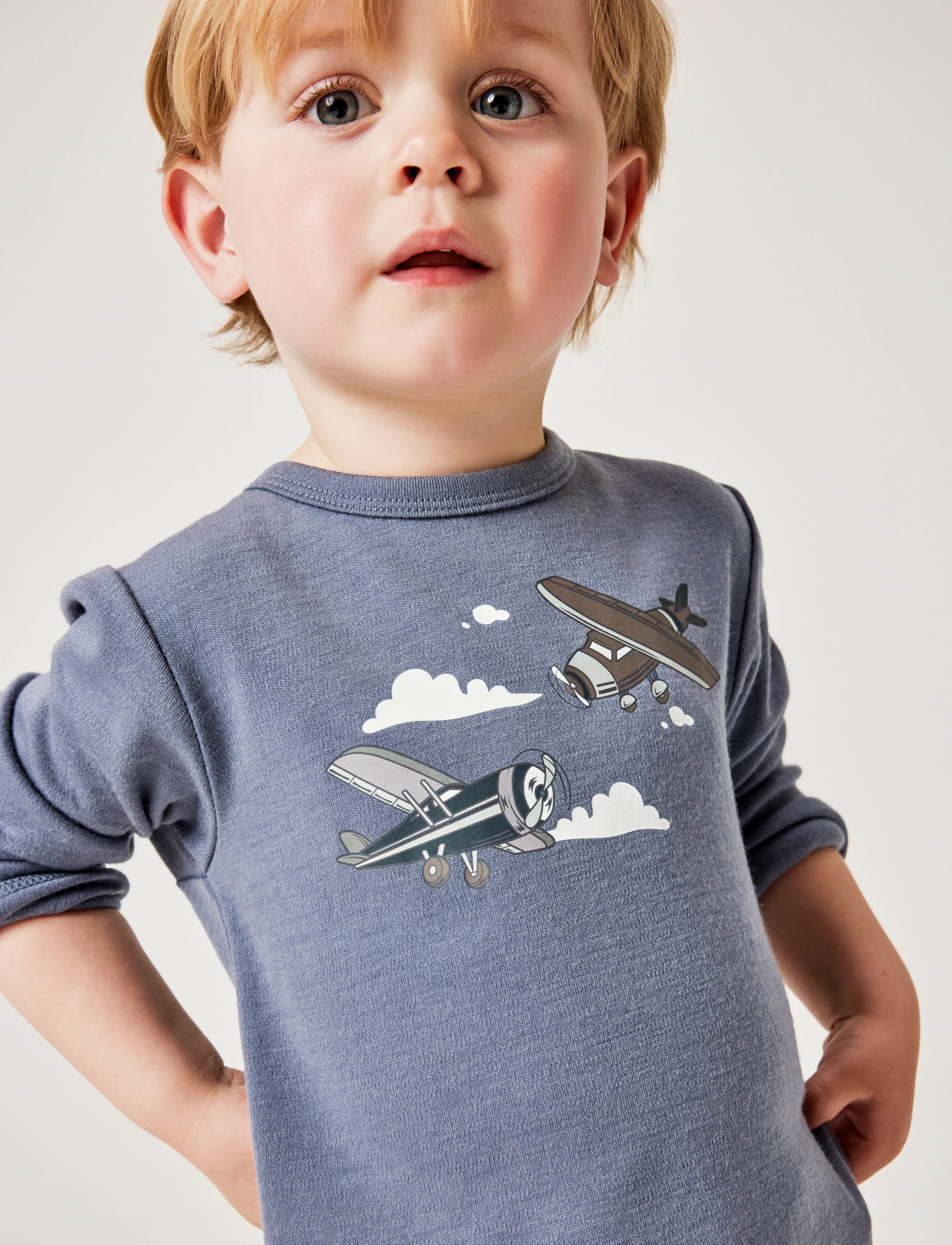 name it - NMMWILLITUS WOOL LS TOP NOOS - langærmede t-shirts - folkstone gray - 3