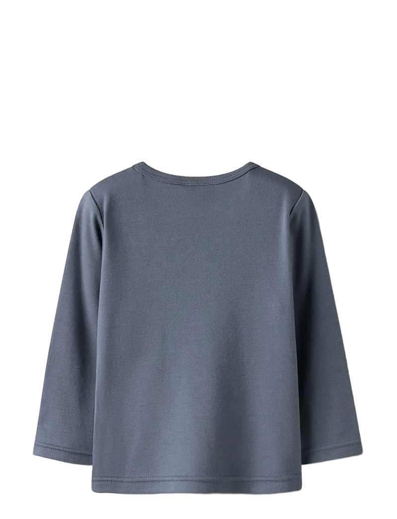 name it - NMMWILLITUS WOOL LS TOP NOOS - langerma t-bolir - folkstone gray - 1