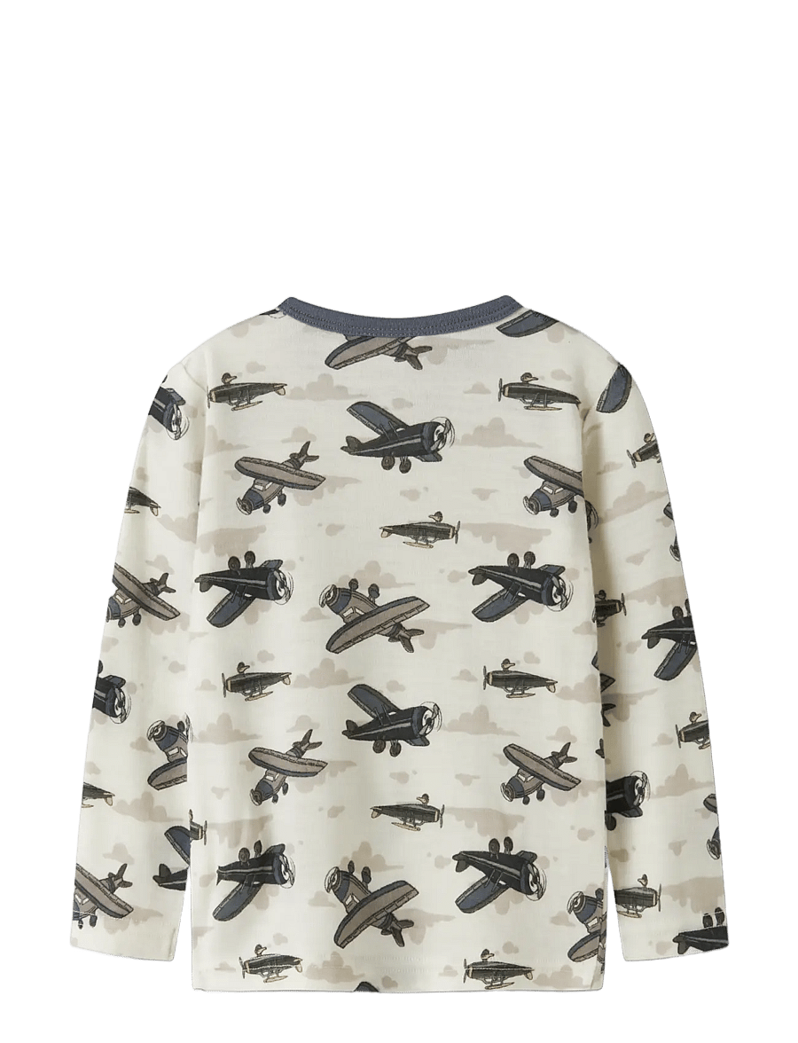name it - NMMWILLITUS WOOL LS TOP - langärmelig - snow white - 1