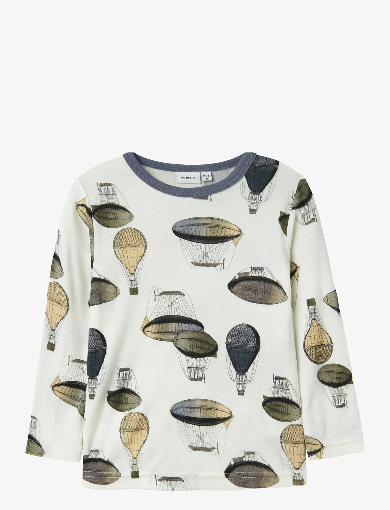 name it - NMMWILLITUS WOOL LS TOP NOOS - långärmade t-shirts - snow white - 1