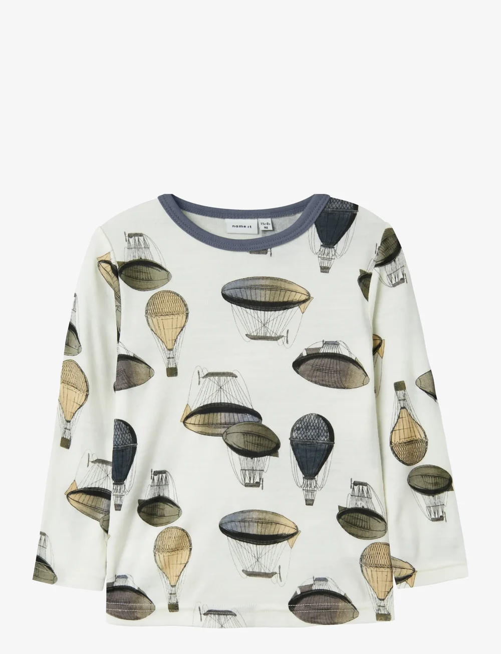 name it - NMMWILLITUS WOOL LS TOP NOOS - langærmede t-shirts - snow white - 1