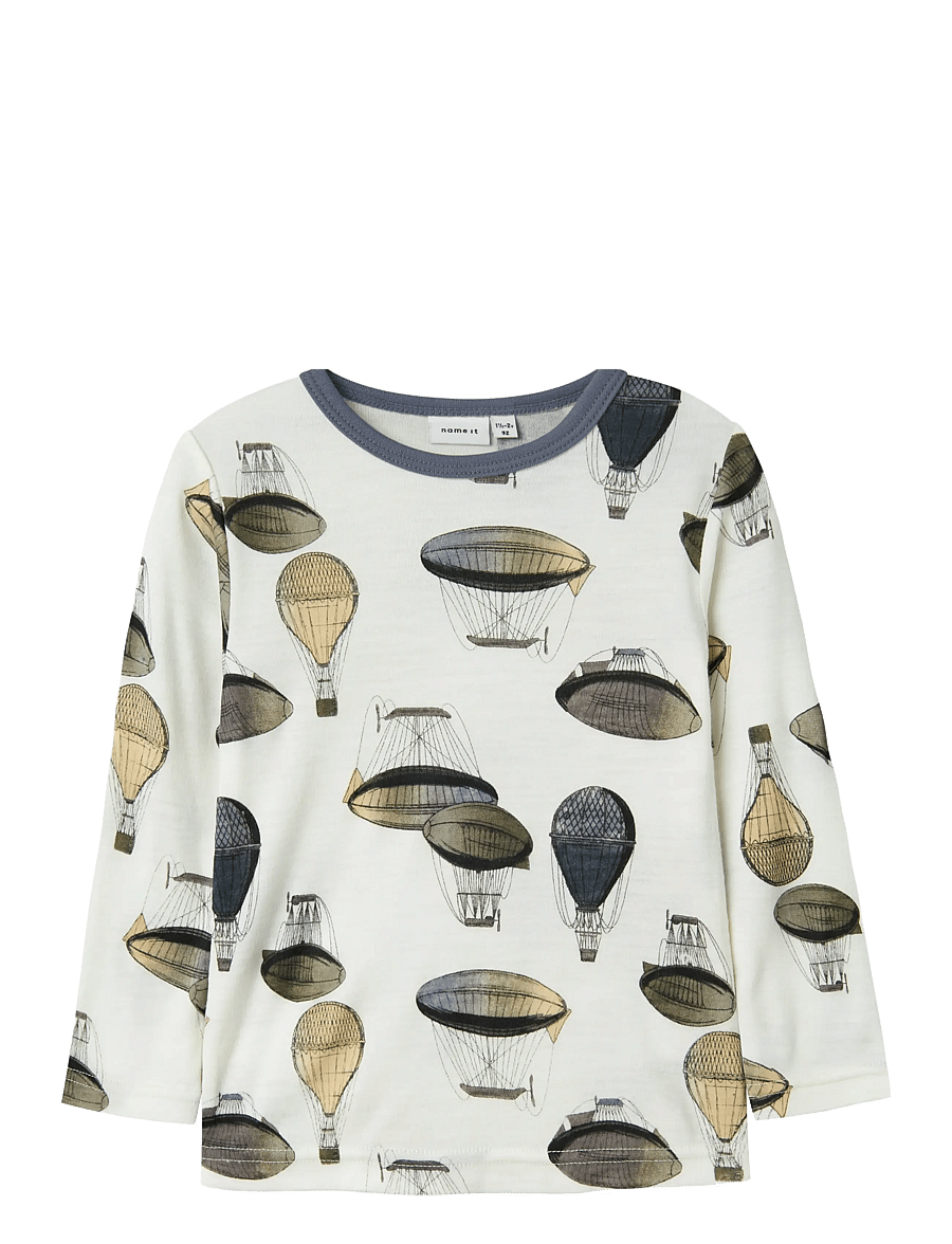 name it - NMMWILLITUS WOOL LS TOP - langärmelig - snow white - 1