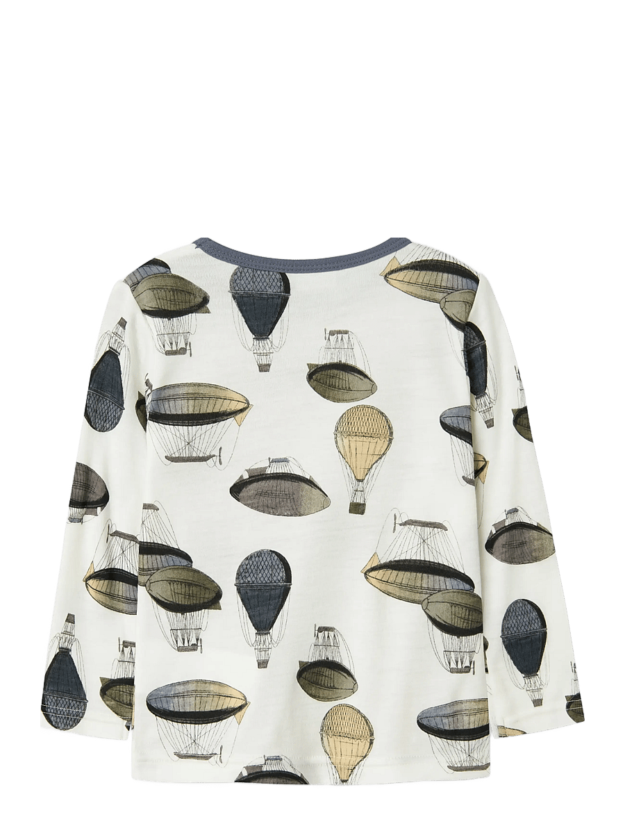 name it - NMMWILLITUS WOOL LS TOP - langärmelig - snow white - 2