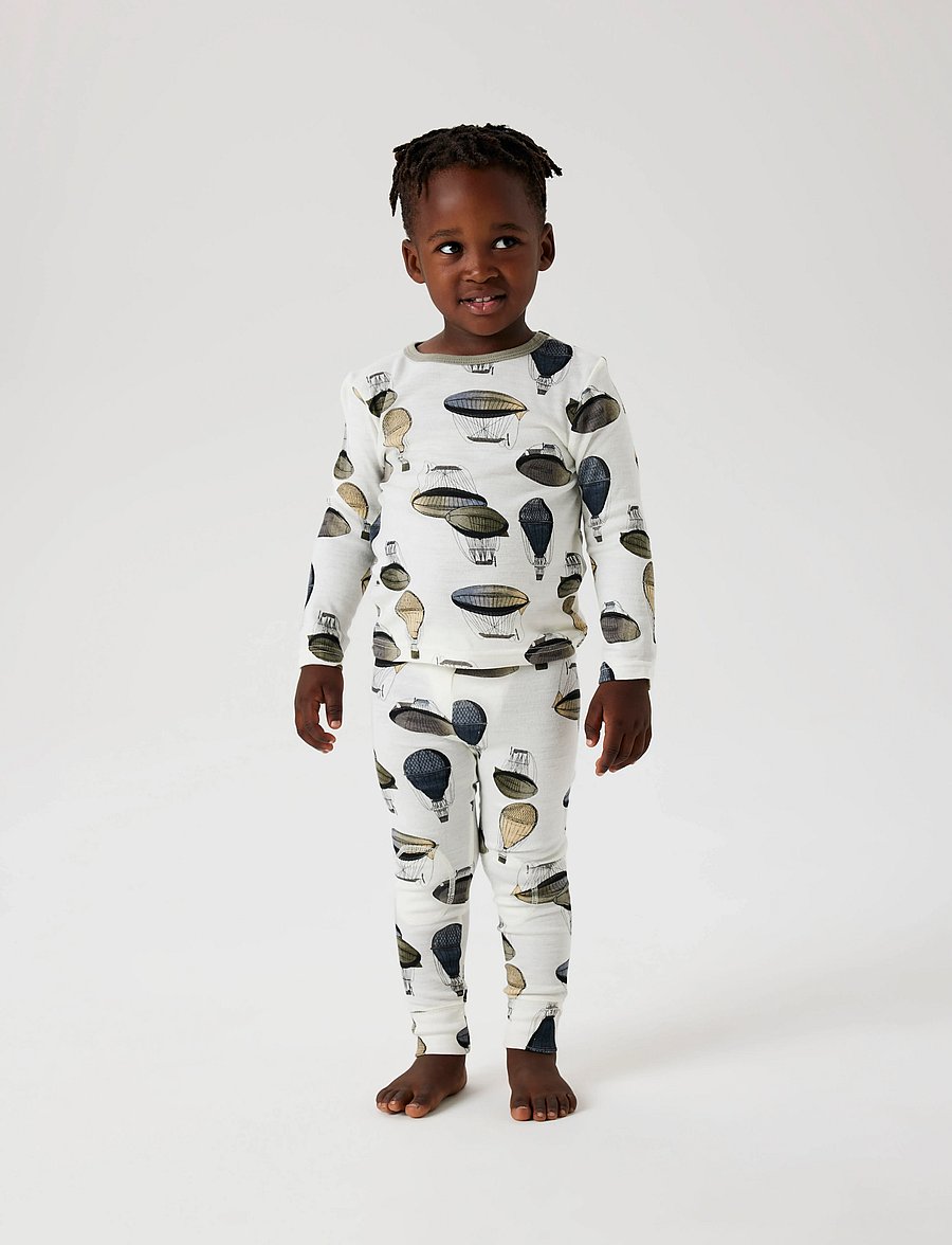 name it - NMMWILLITUS WOOL LONGJOHN - underställ baby - snow white - 3