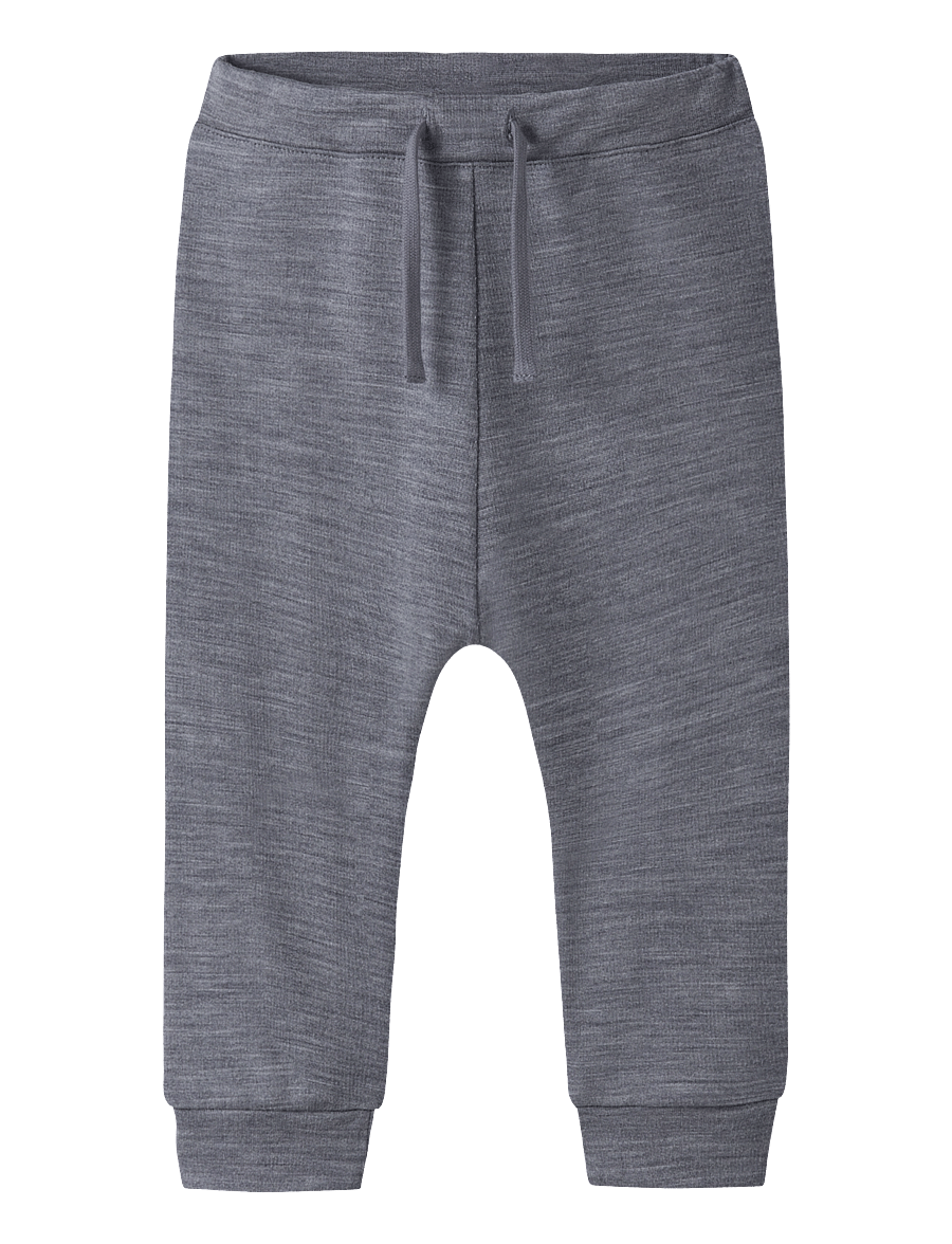 name it - NMMWESSO WOOL SWE PANT - folkstone gray - 0