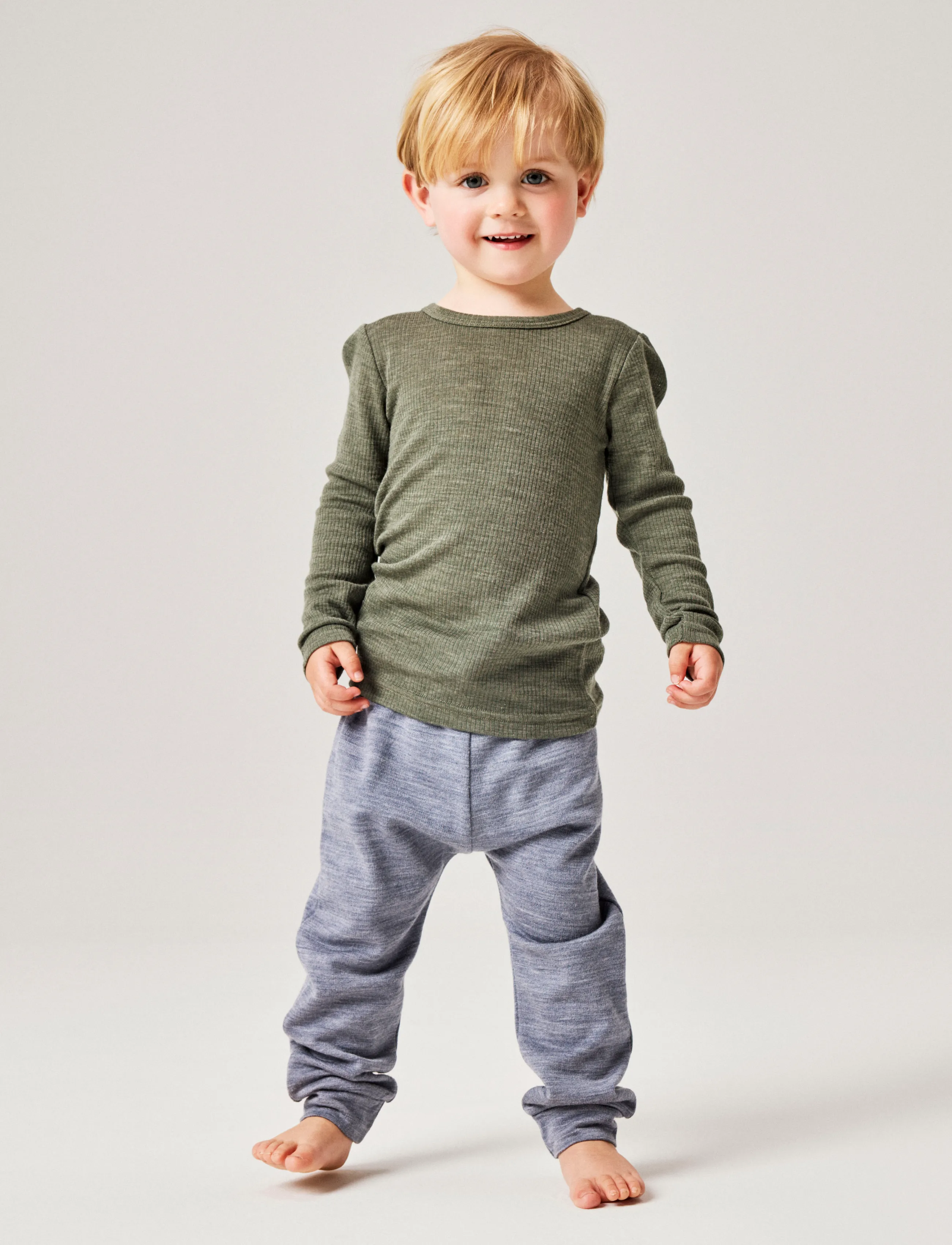name it - NMMWESSO WOOL SWE PANT - folkstone gray - 2