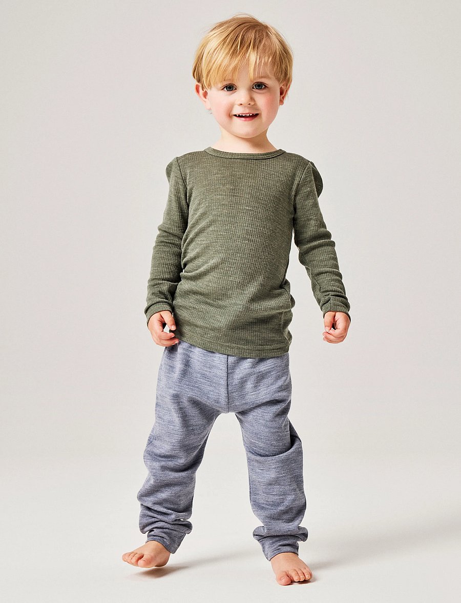 name it - NMMWESSO WOOL SWE PANT - folkstone gray - 2