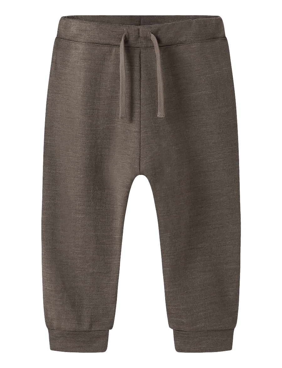 name it - NMMWESSO WOOL SWE PANT - babybukser - morel - 0