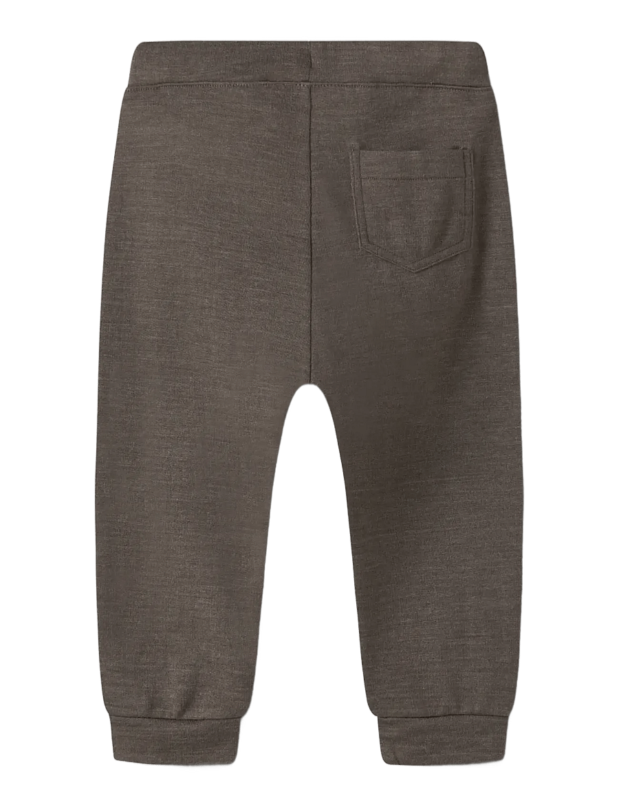 name it - NMMWESSO WOOL SWE PANT - babybukser - morel - 1