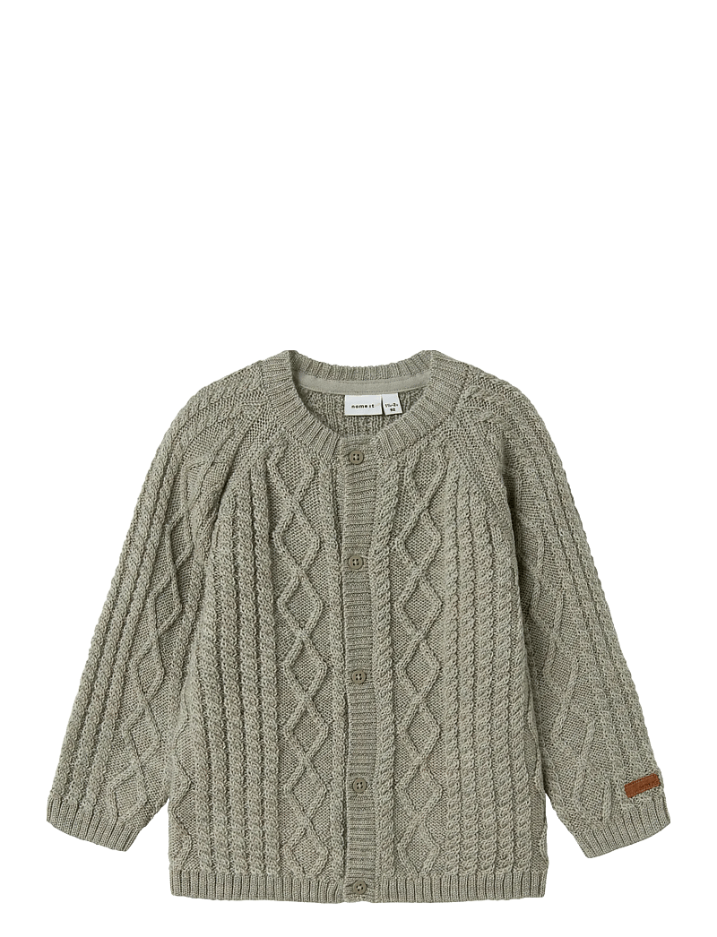 name it - NMMWRILLA WOOL LS KNIT CARD - trøjer - dried sage - 1
