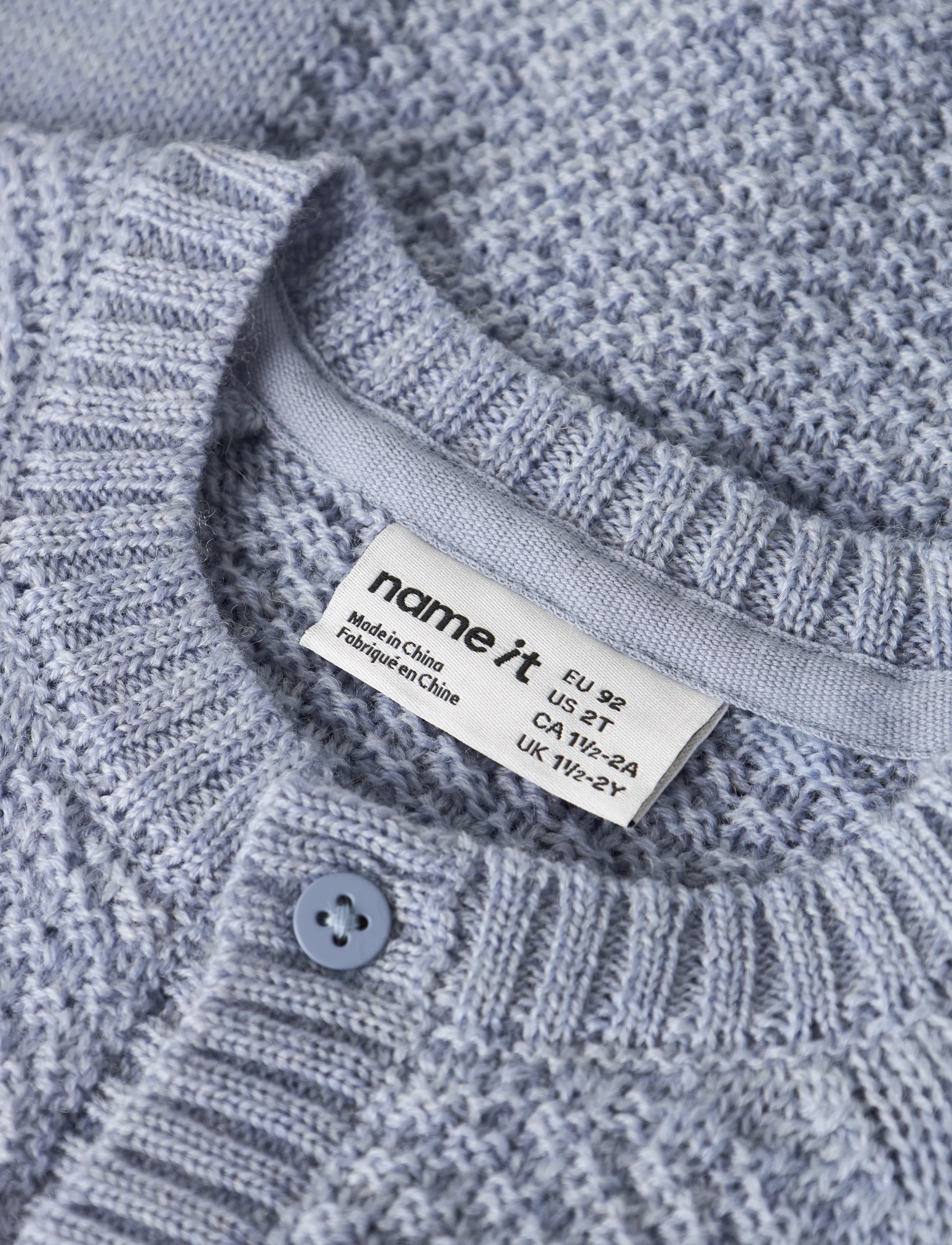 name it - NMMWRILLA WOOL LS KNIT CARD - jumpers - eventide - 2