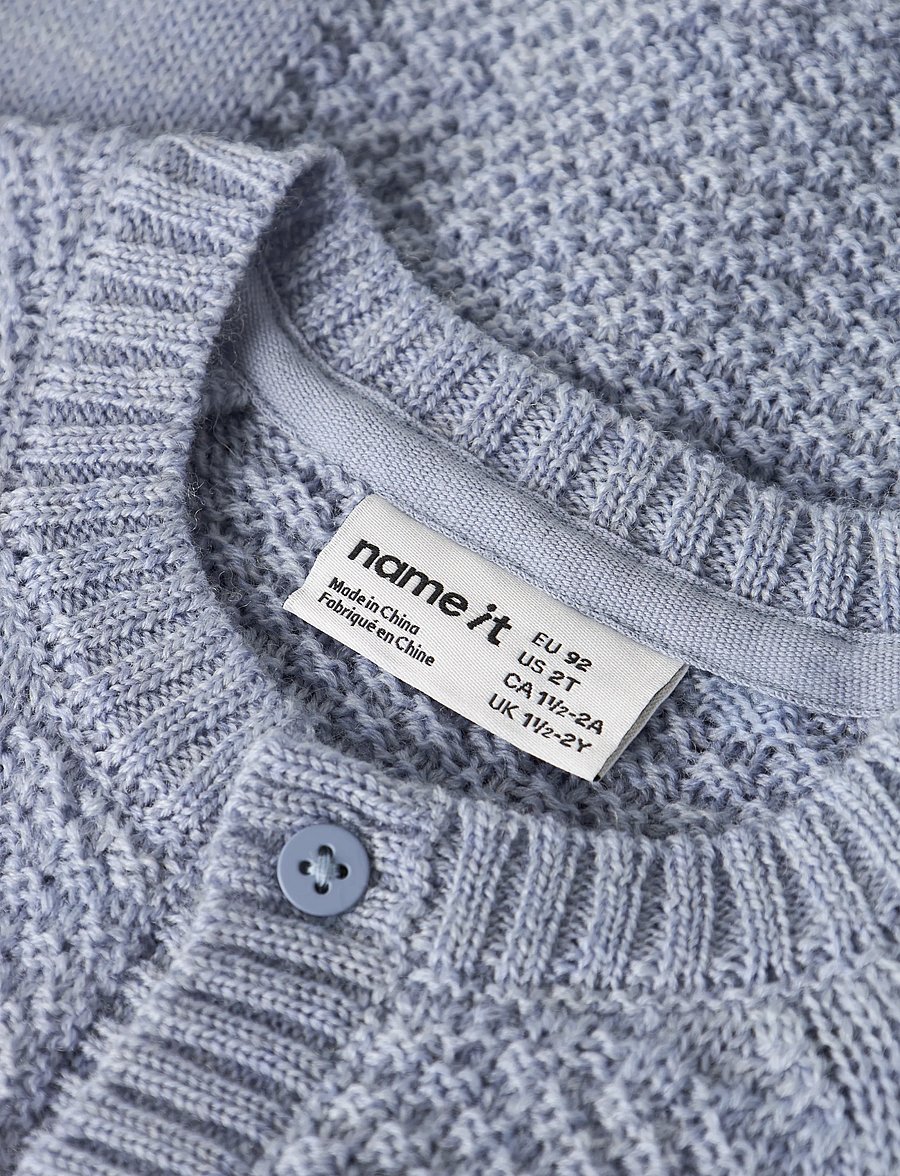 name it - NMMWRILLA WOOL LS KNIT CARD - džemprid - eventide - 2