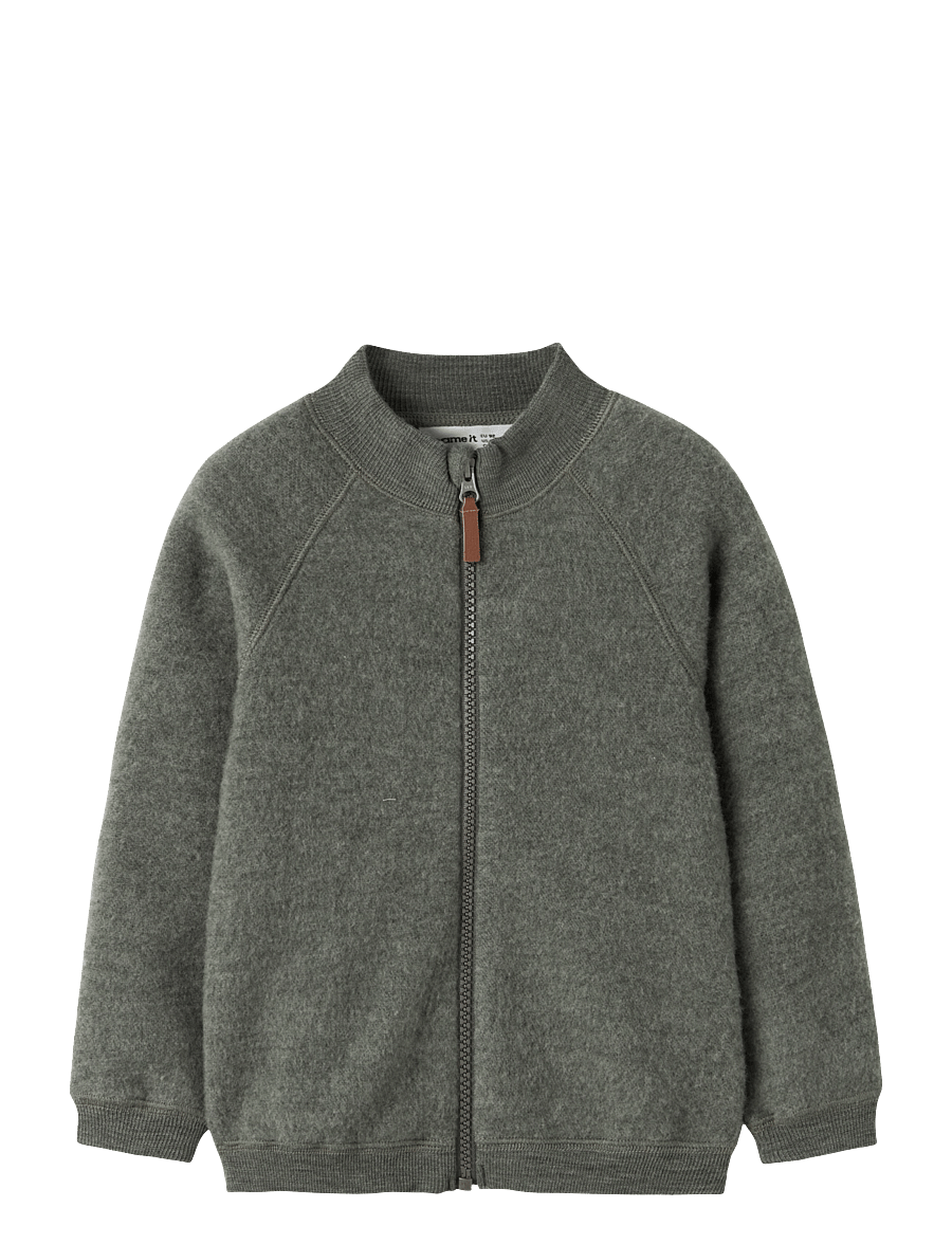 name it - NMMWMINO WOOL BRUSHED LS CARD - mulled basil - 0