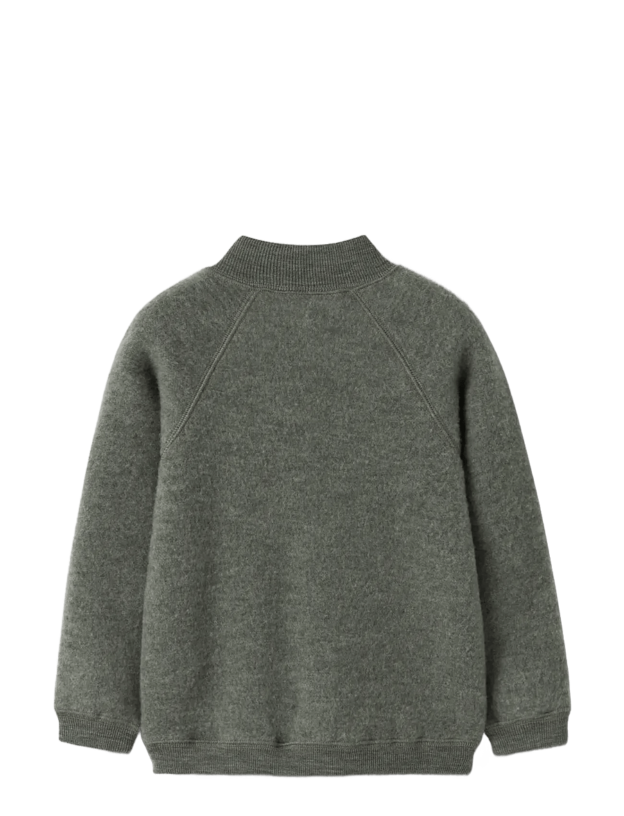 name it - NMMWMINO WOOL BRUSHED LS CARD - mulled basil - 1