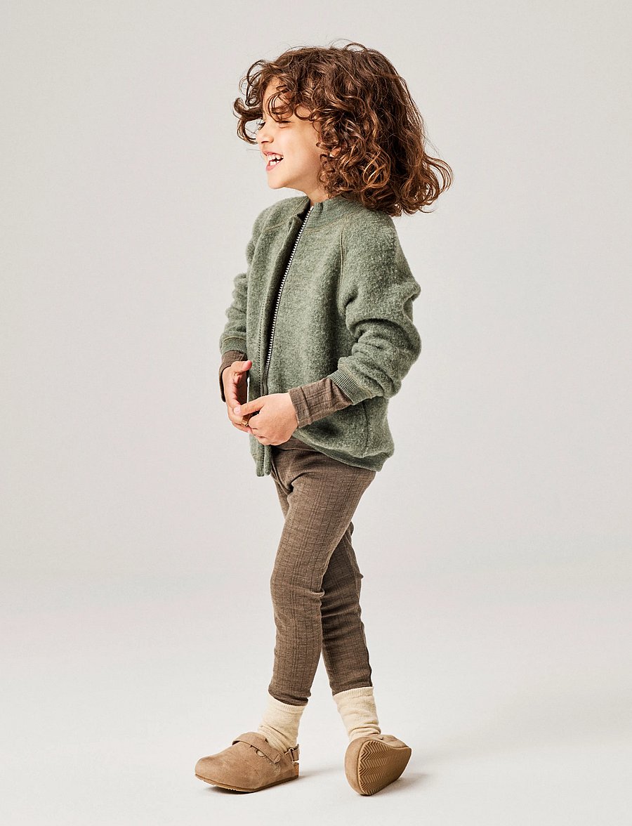 name it - NMMWMINO WOOL BRUSHED LS CARD - mulled basil - 3