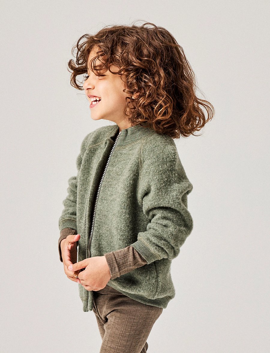 name it - NMMWMINO WOOL BRUSHED LS CARD - mulled basil - 4