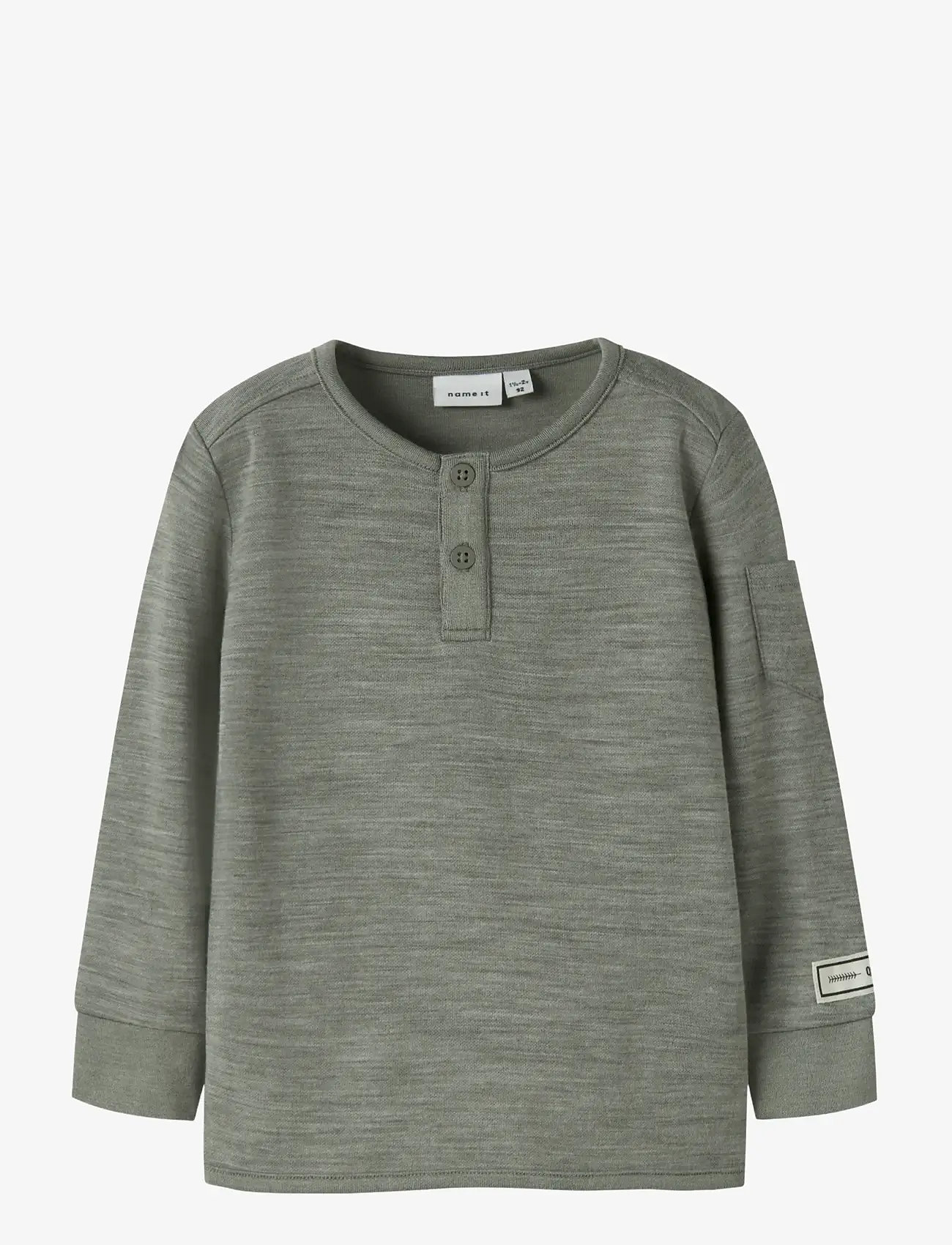 name it - NMMWYLA WO/VI LS TOP - langärmelig - dried sage - 1