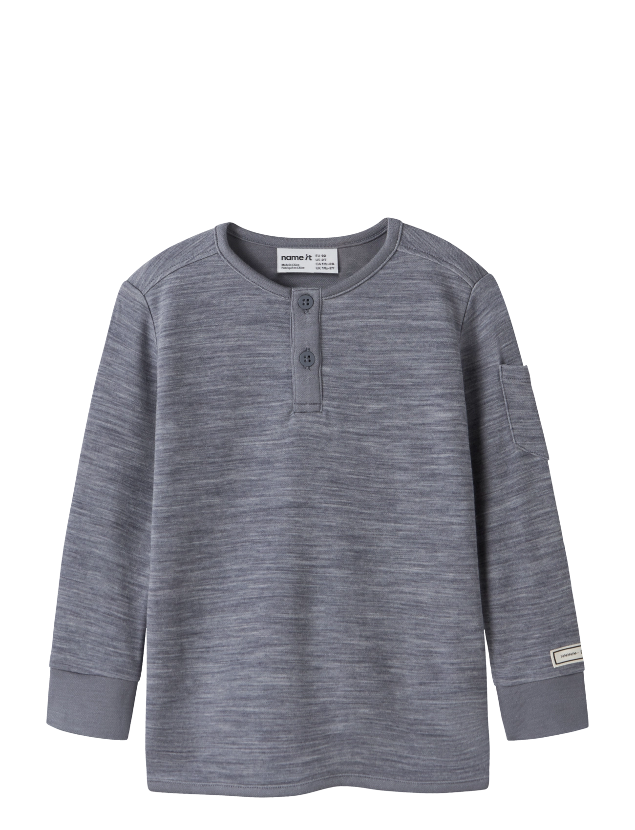 name it NMMWYLA WO/VI LS TOP - Oberteile - FOLKSTONE GRAY / grey