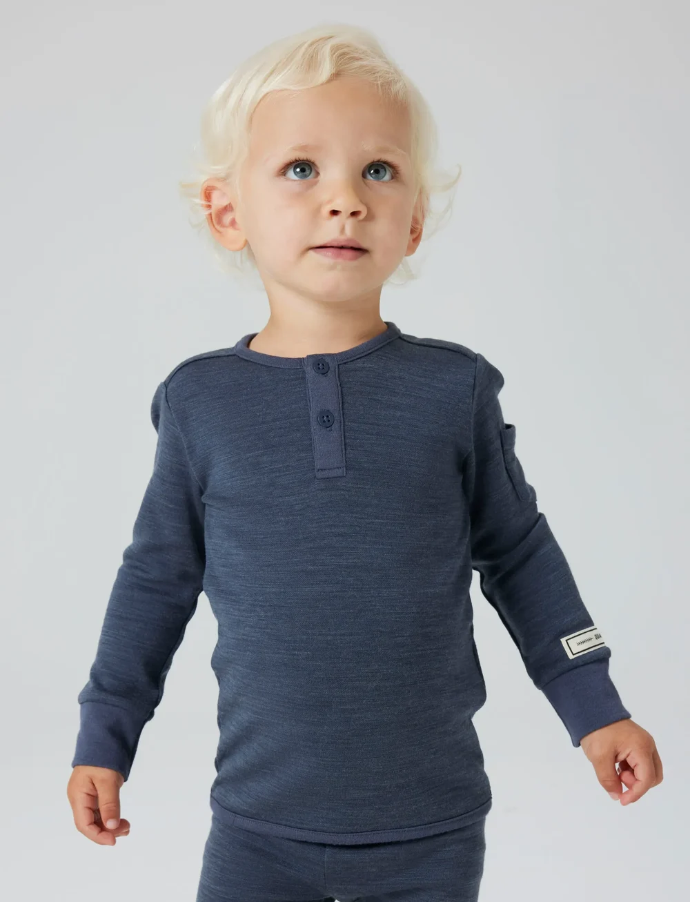 name it - NMMWYLA WO/VI LS TOP - langærmede t-shirts - ombre blue - 0