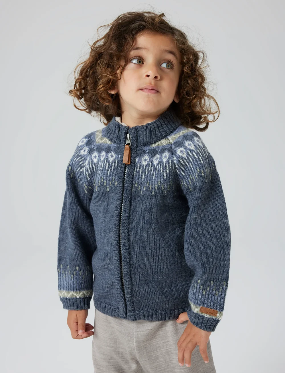name it - NMMWRISS WOOL LS KNIT CARD - pullover - ombre blue - 3