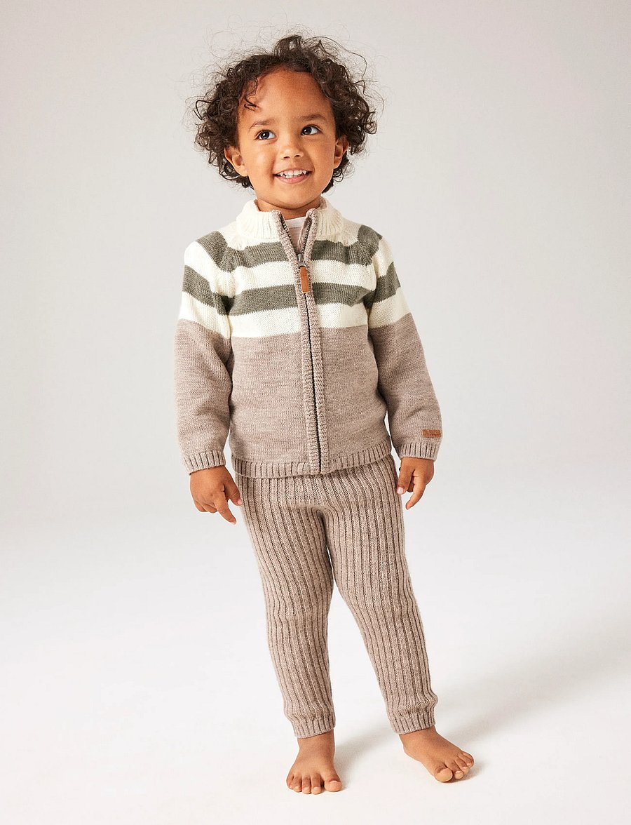 name it - NMMWRISS WOOL KNIT LONGJOHN - base layer baby - satellite - 4