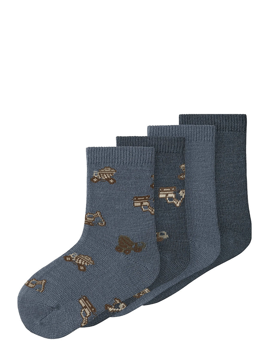 name it - NMMWAK WO/BL 4P SOCK - chaussettes - folkstone gray - 0