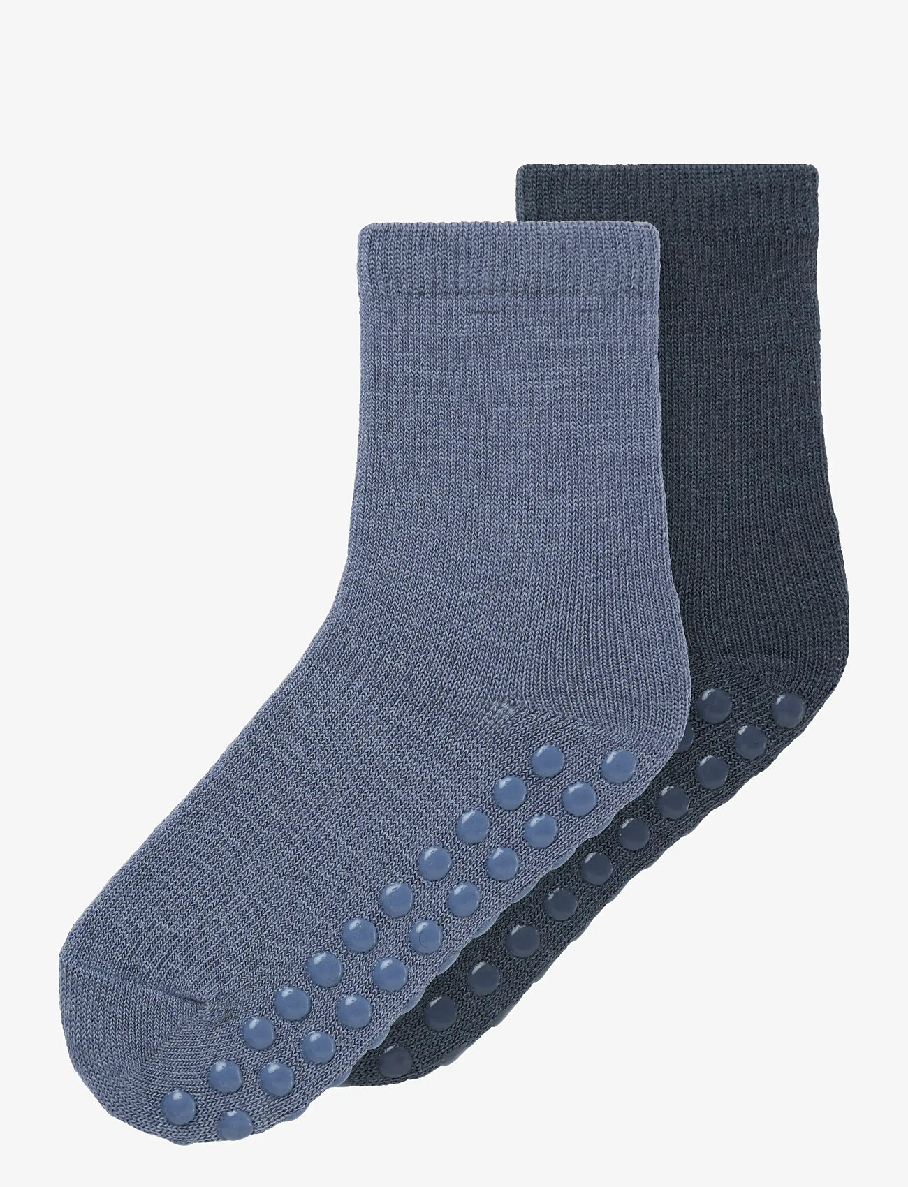 name it - NMMWAK WO/BL 2P SOCK W/NON SKID - anti-rutsch socken - folkstone gray - 1
