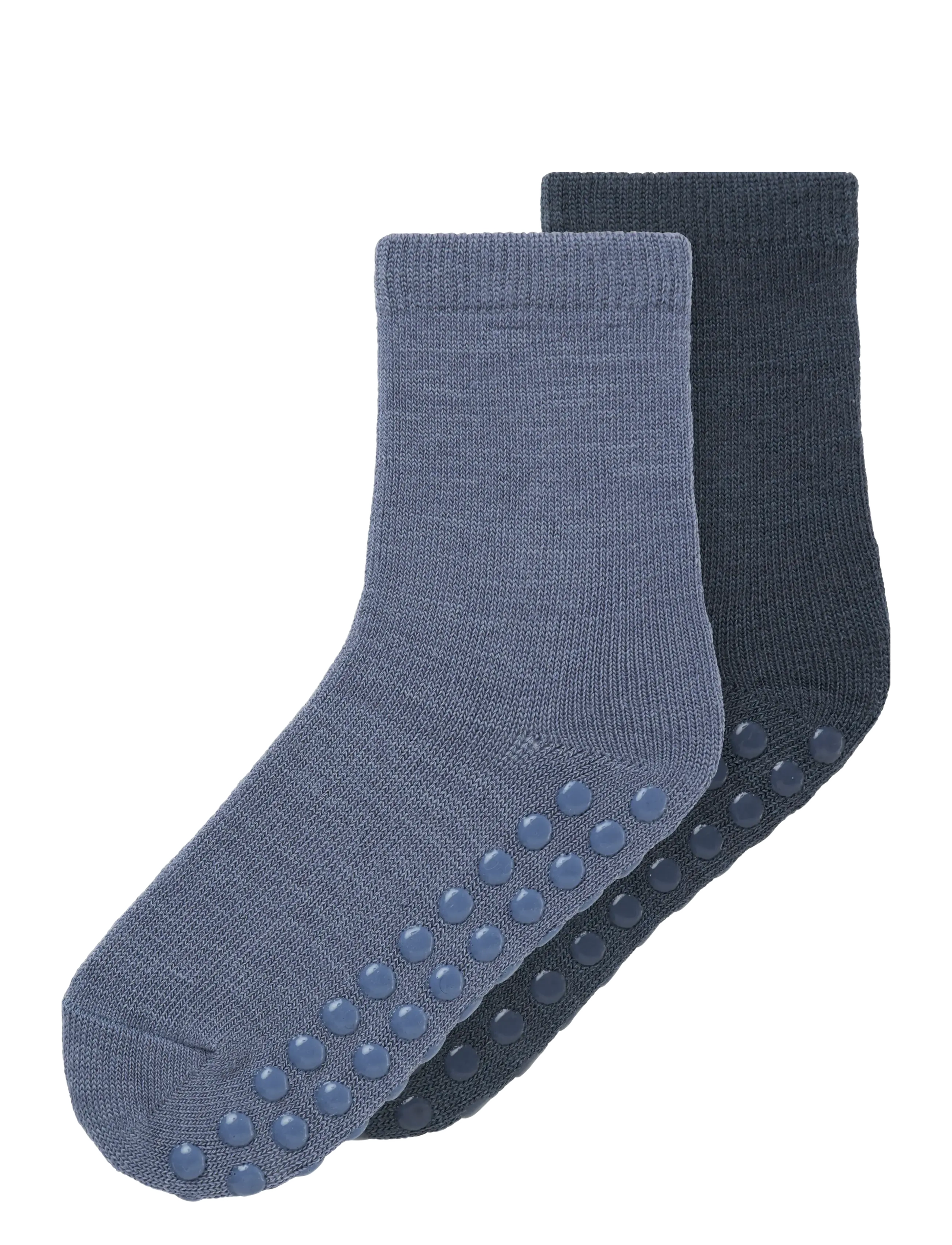 name it NMMWAK WO/BL 2P SOCK W/NON SKID - 4 for 3 - FOLKSTONE GRAY / blue