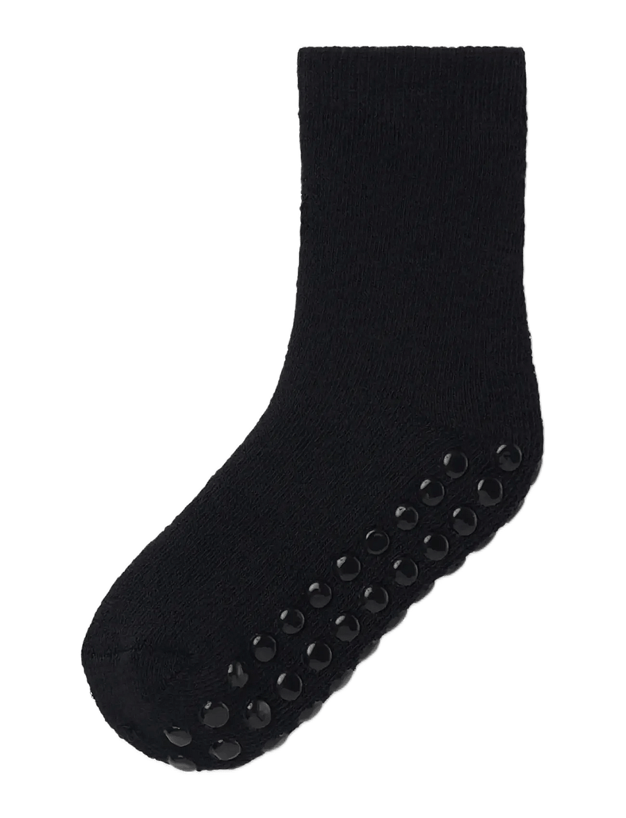 name it - NMMWAKSI WO/BL TERRY SOCK W/NON SKID - halksockor - black - 0