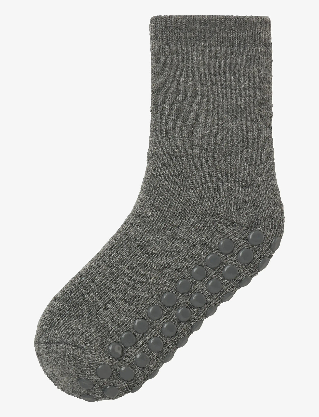 name it - NMMWAKSI WO/BL TERRY SOCK W/NON SKID - anti-rutsch socken - dark grey melange - 0
