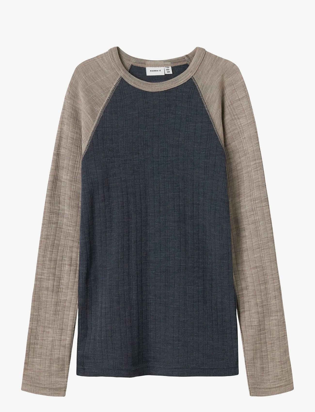 name it - NKMWANG WOOL NEEDLE LS TOP SOLID - langärmelig - ombre blue - 0
