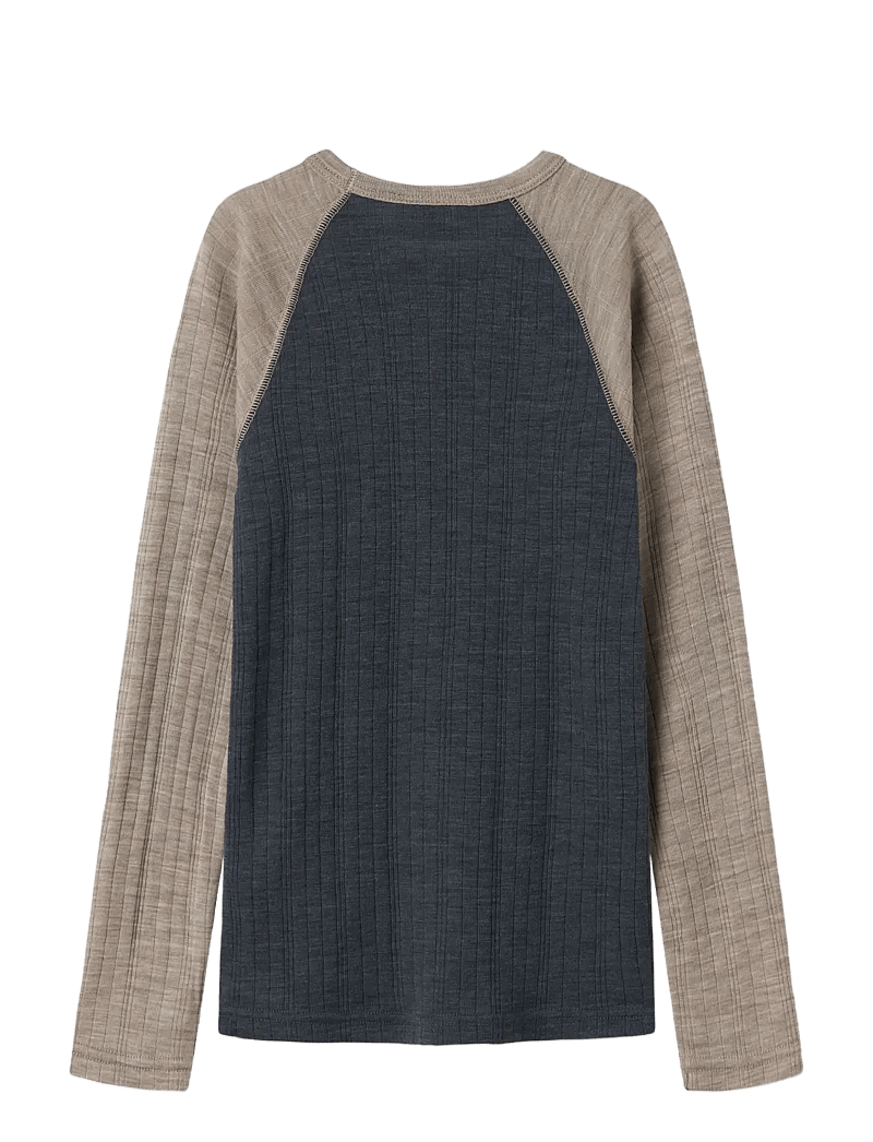 name it - NKMWANG WOOL NEEDLE LS TOP SOLID - langärmelig - ombre blue - 1