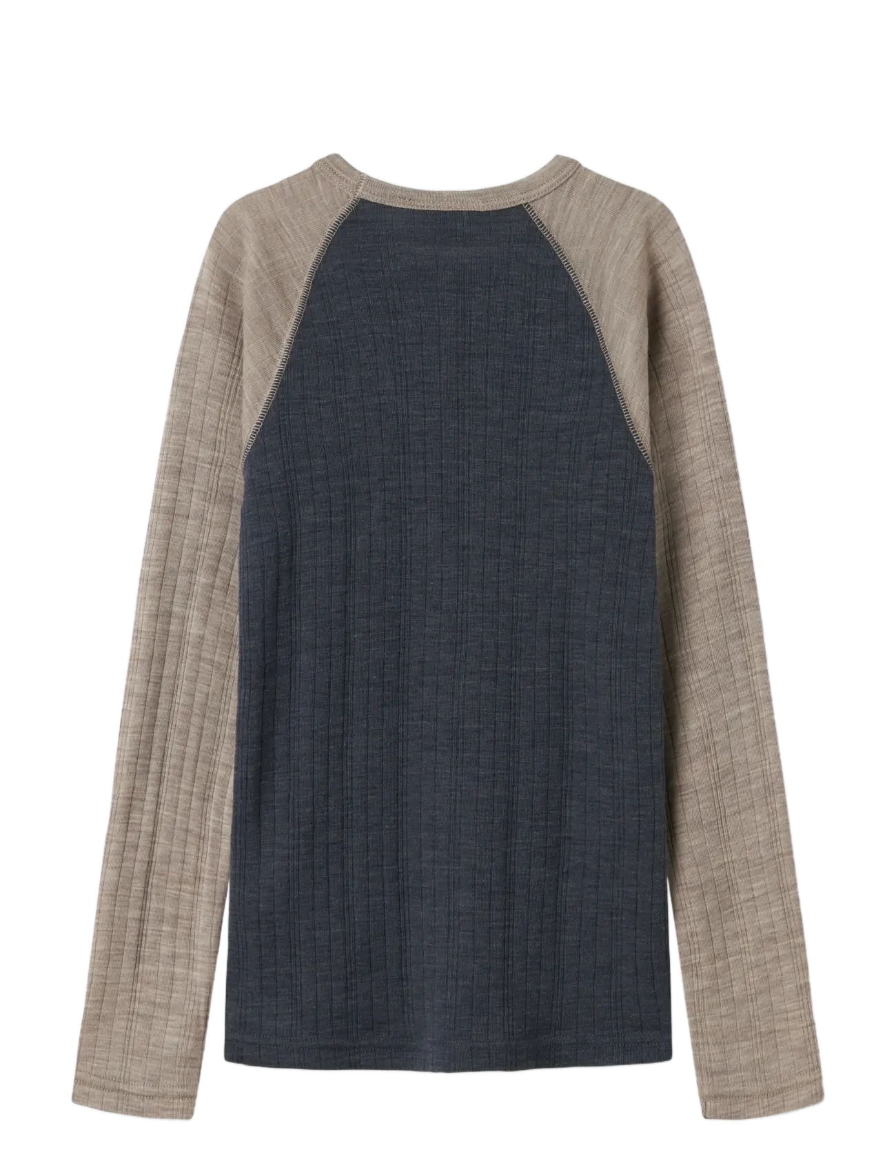 name it - NKMWANG WOOL NEEDLE LS TOP SOLID - langærmede t-shirts - ombre blue - 3