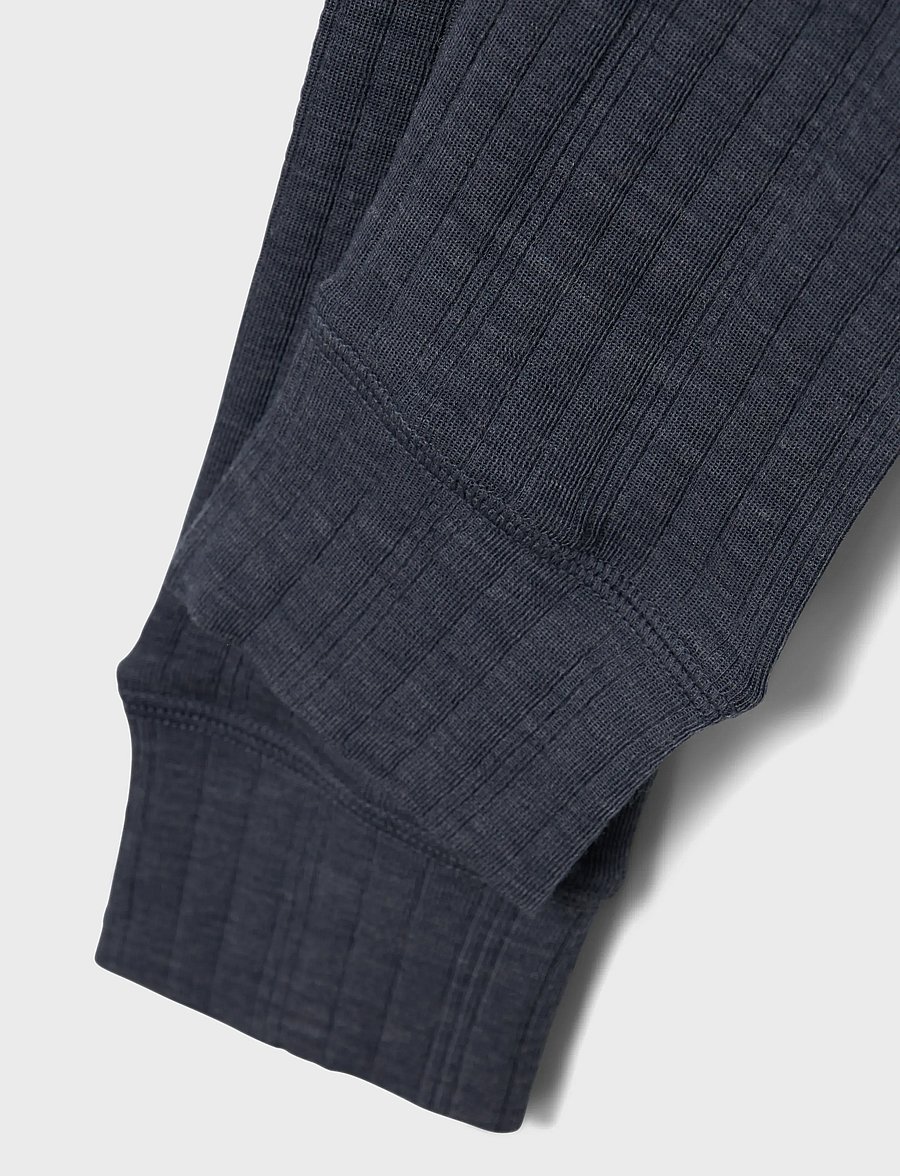 name it - NKMWANG WOOL NEEDLE LONGJOHN SOLID - ombre blue - 2