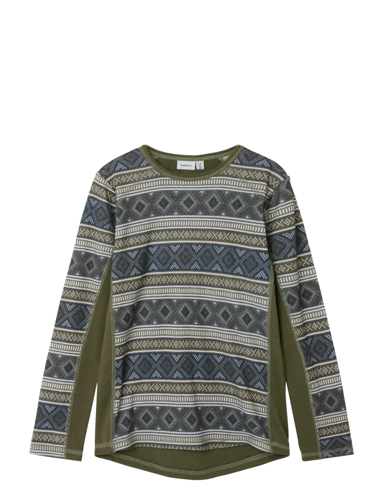 name it NKMWILLTO WOOL LS TOP - Uldundertrøje - KALAMATA / khaki/green