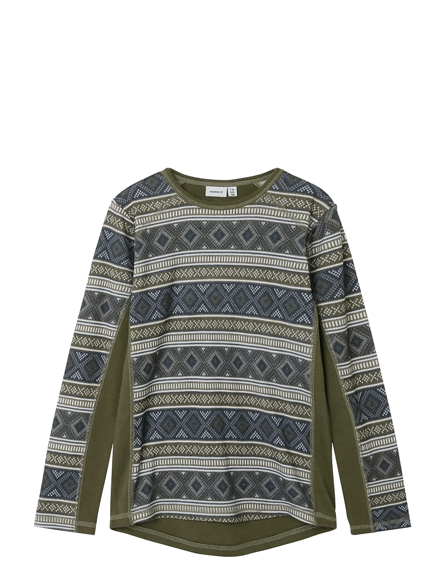 name it - NKMWILLTO WOOL LS TOP - pikkade varrukatega t-särgid - kalamata - 1