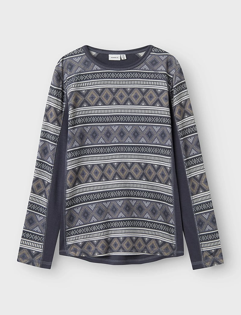 name it - NKMWILLTO WOOL LS TOP - langærmede t-shirts - ombre blue - 0
