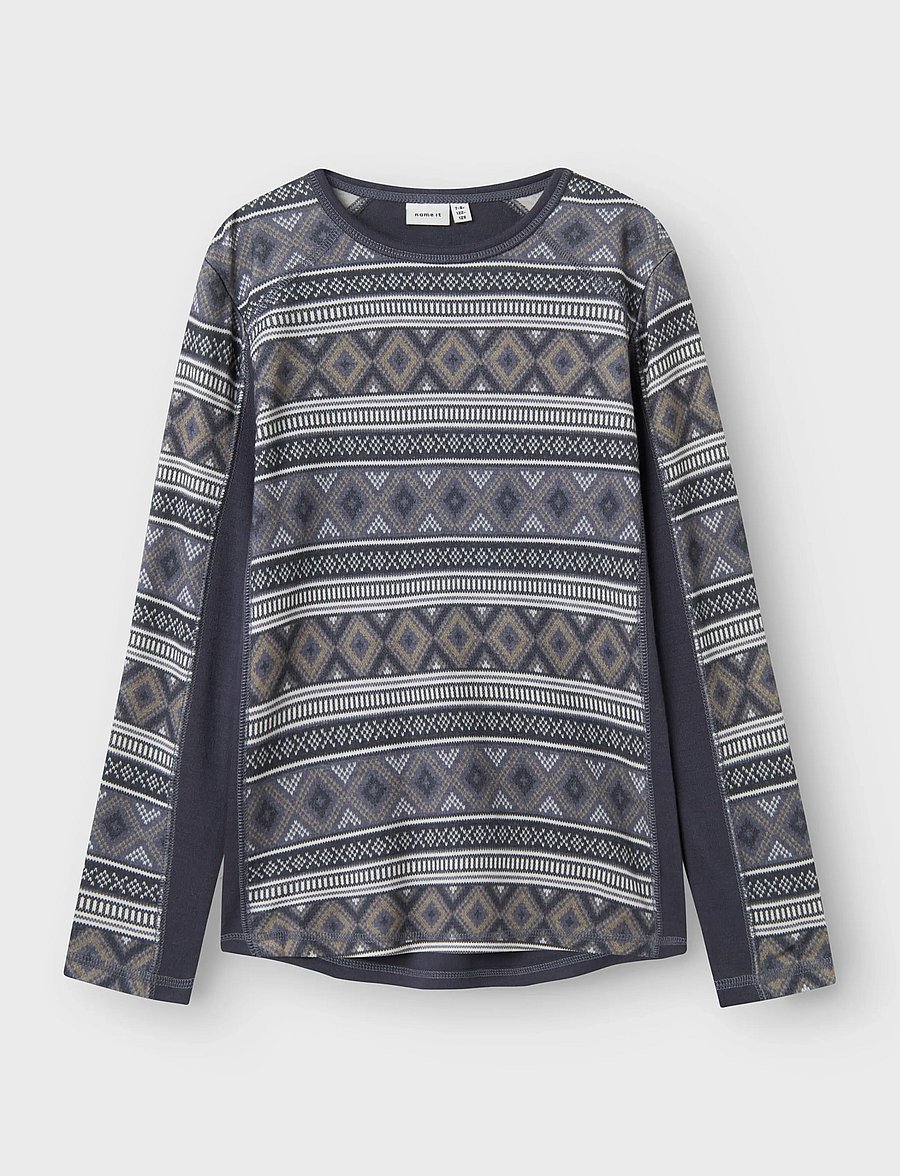 name it - NKMWILLTO WOOL LS TOP - długi rękaw - ombre blue - 0