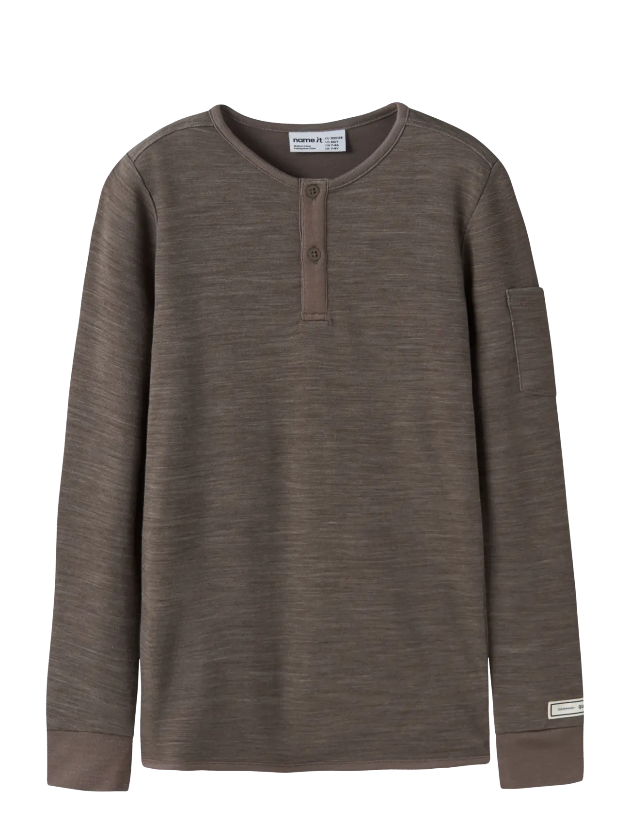 name it NKMWYLA WO/VI LS TOP - Langärmelig - MOREL / brown