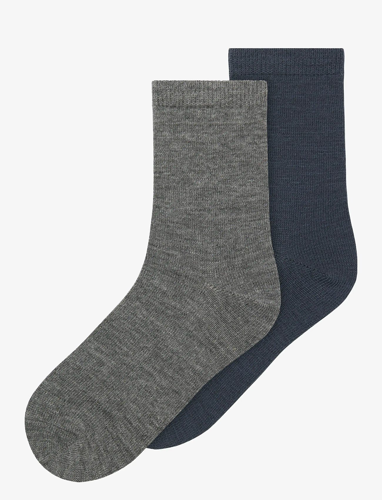 name it - NKMWAK WO/BL 2P SOCK - zeķes - dark grey melange - 1