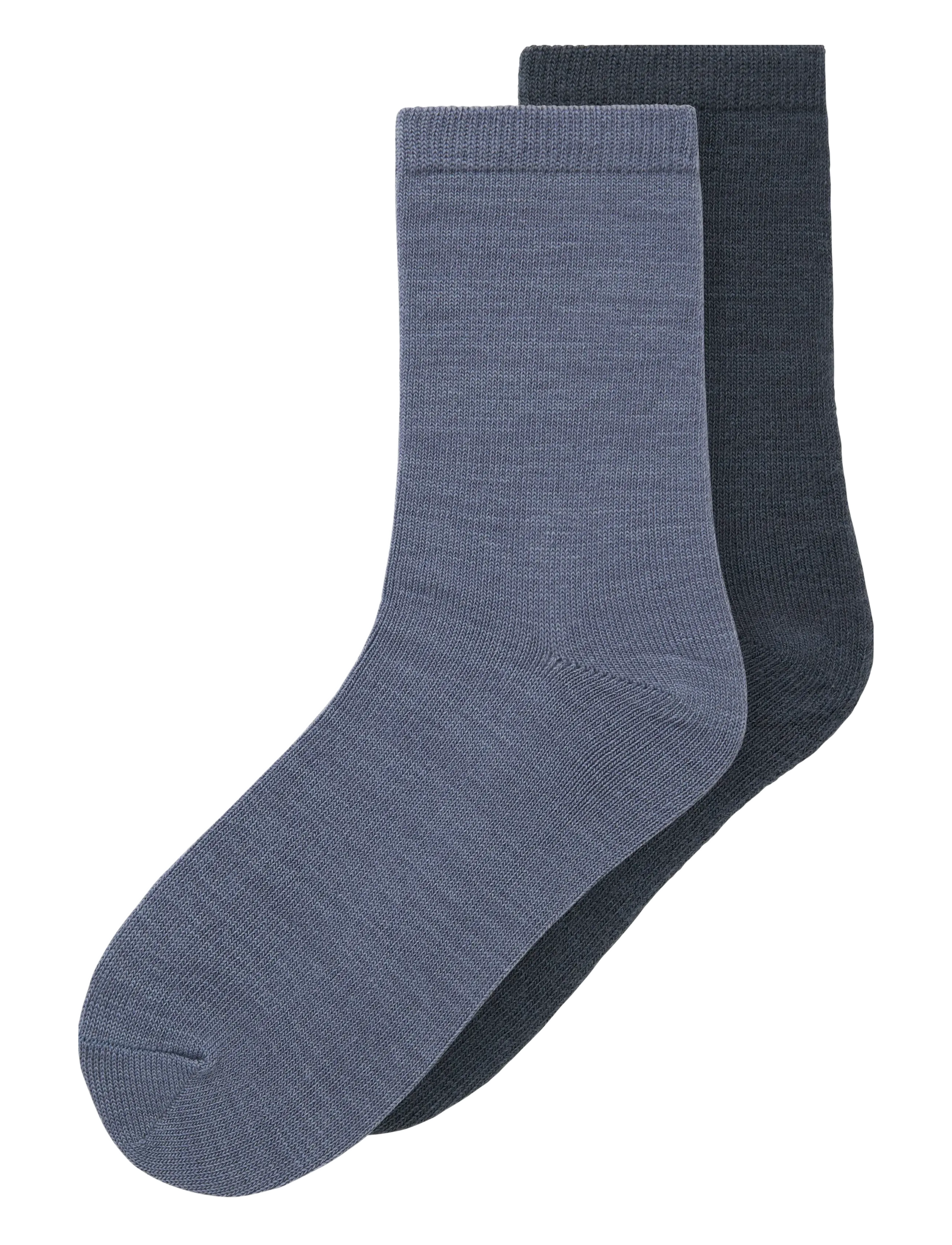 name it NKMWAK WO/BL 2P SOCK - Teens 140-182 - FOLKSTONE GRAY / blue