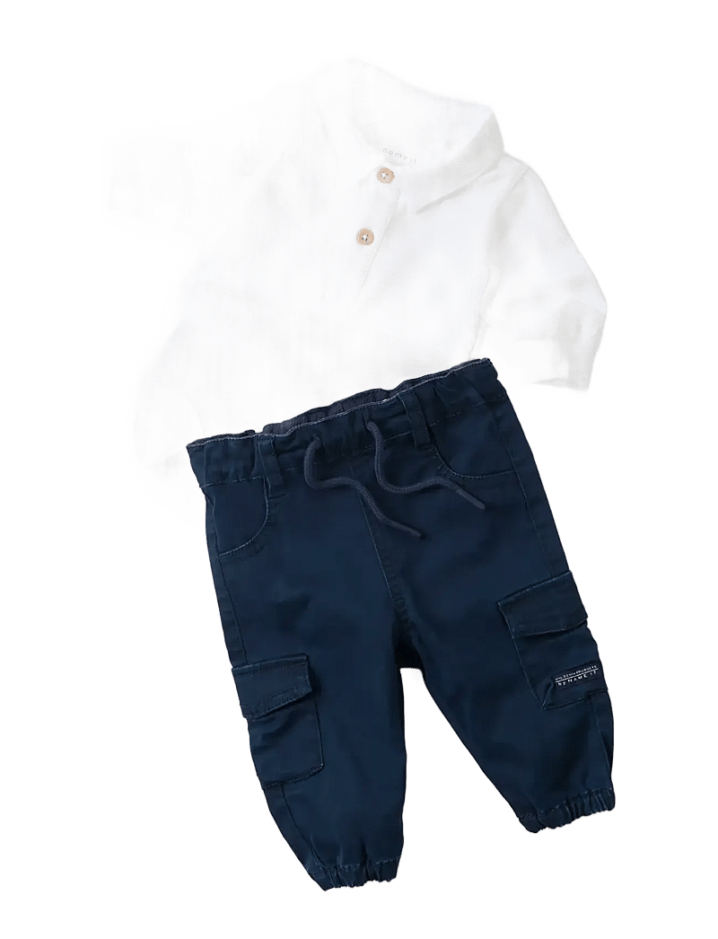 name it - NBMBEN CARGO R TWI PANT 1771-HI NOOS - cargohosen - navy blazer - 3