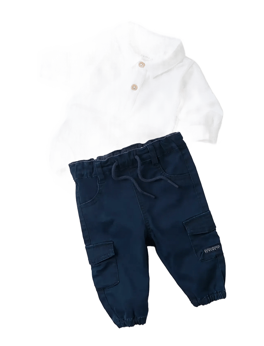 name it - NBMBEN CARGO R TWI PANT 1771-HI NOOS - cargobukser - navy blazer - 3