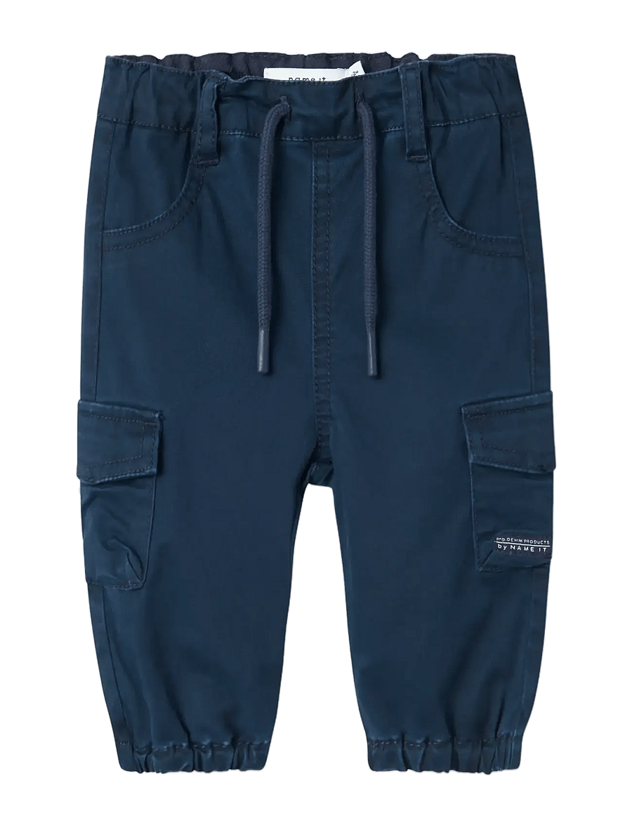 name it - NBMBEN CARGO R TWI PANT 1771-HI NOOS - cargobukser - navy blazer - 4