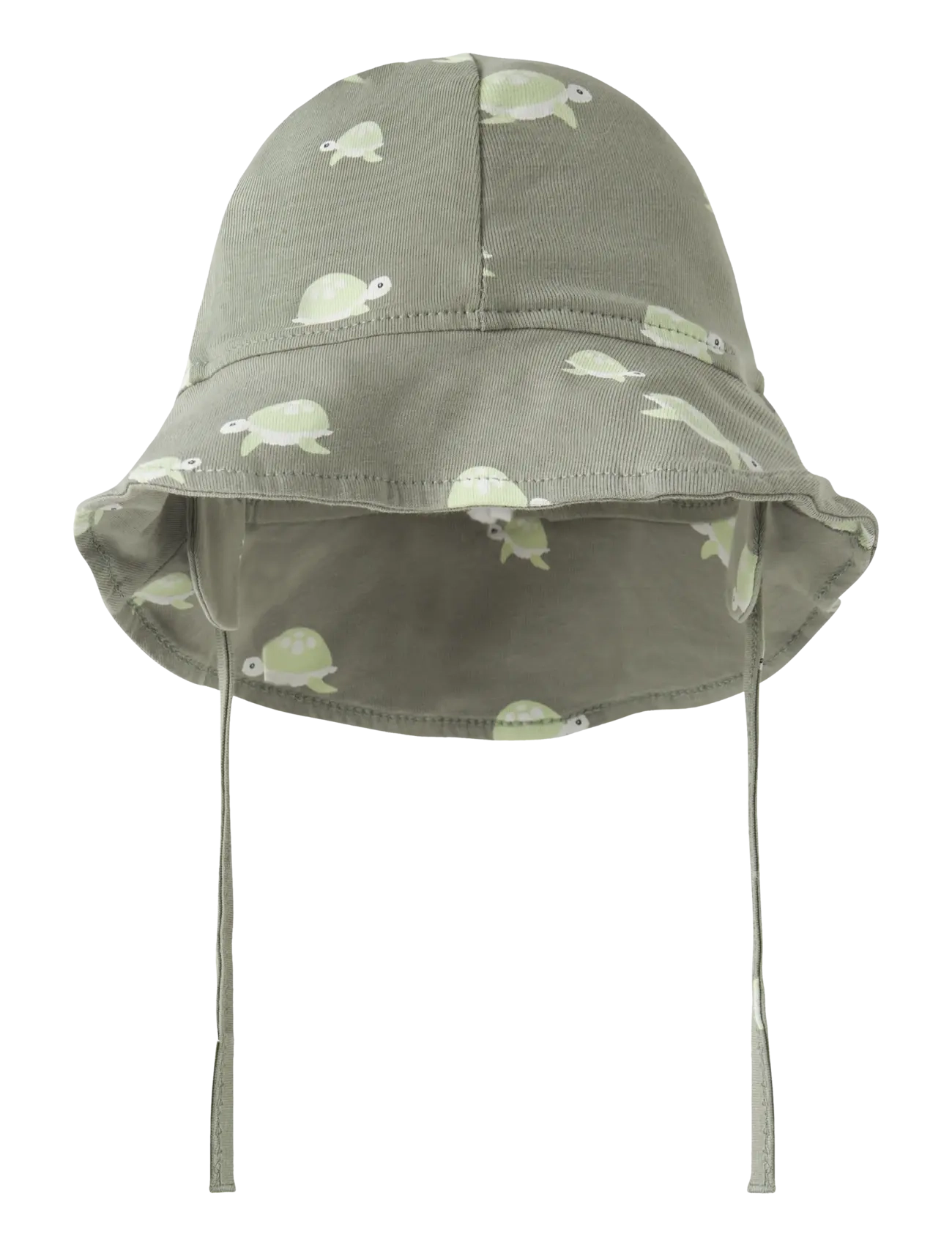 name it Nbmvroels Sunhat Box, Børn, Baby Mønstret Solhat Med Bindebånd, Grøn, Str: 40-44
