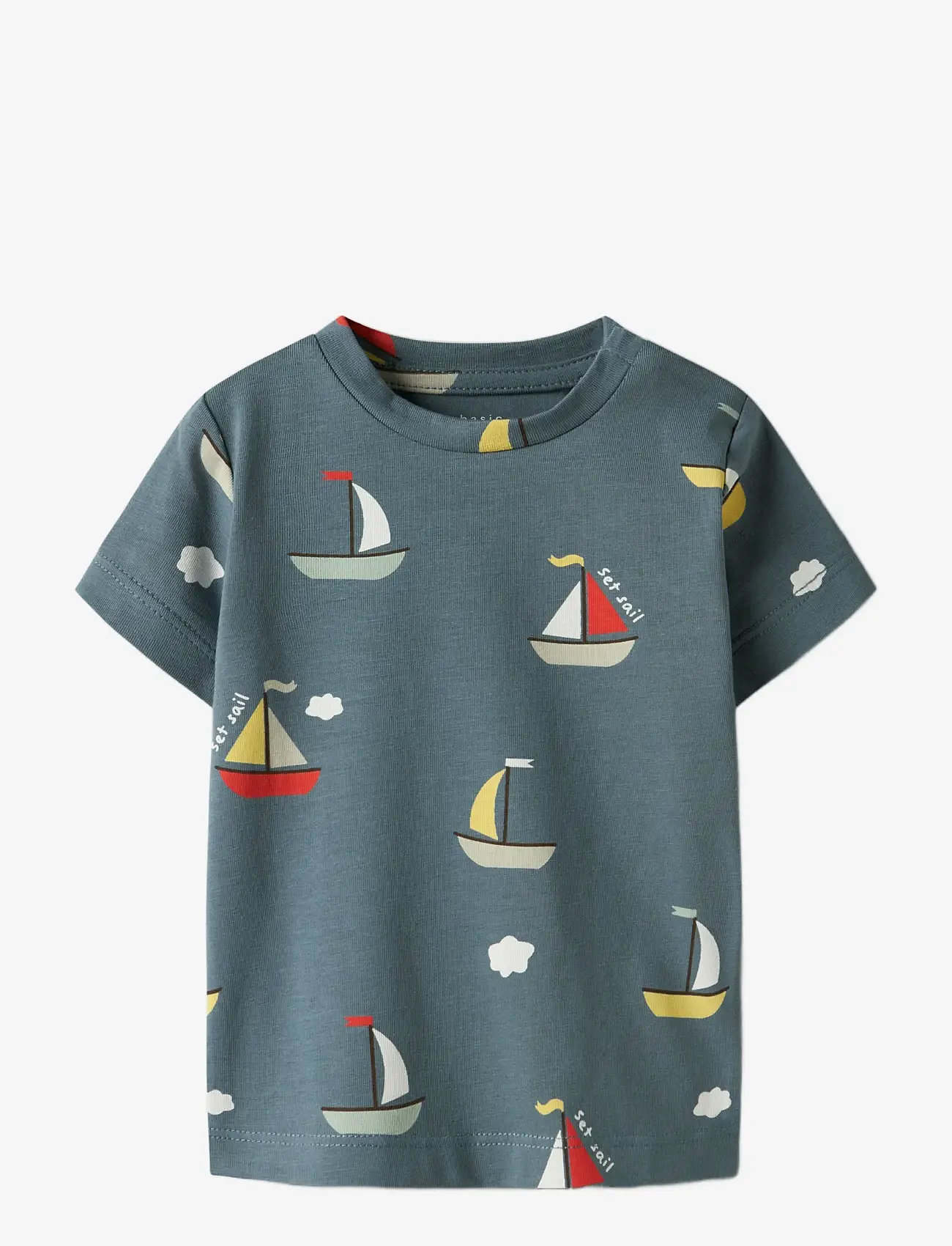 name it - NBMVROELS SS TOP BOX - herbstliche kleidung - blue mirage - 0