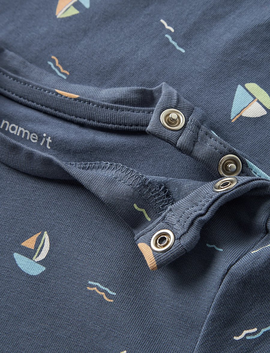name it - NBMVROELS SUNSUIT BOX - lühikeste varrukatega - vintage indigo - 3